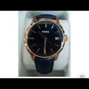 Fossil FS4838 Townsman Blue Dial Blue Leather Strap Men's Watch